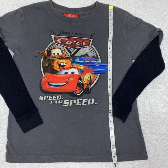 Vintage Disney Pixar cars long sleeve tee tow Mater, lightning McQueen small 6/7 - Picture 3 of 8
